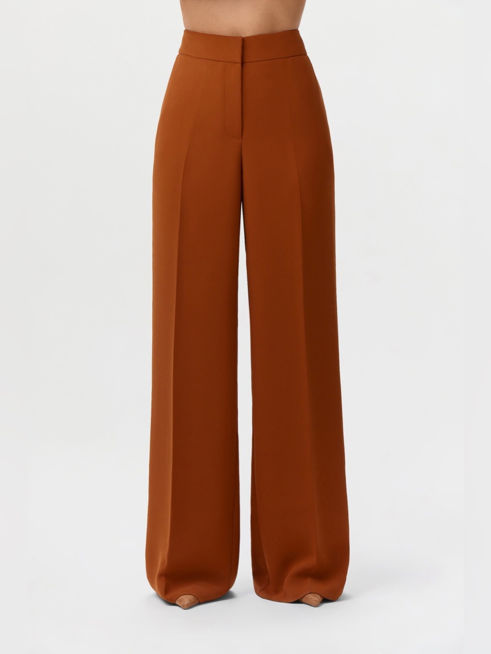 naked wardrobe Wide-Leg Trousers in Rust Brown